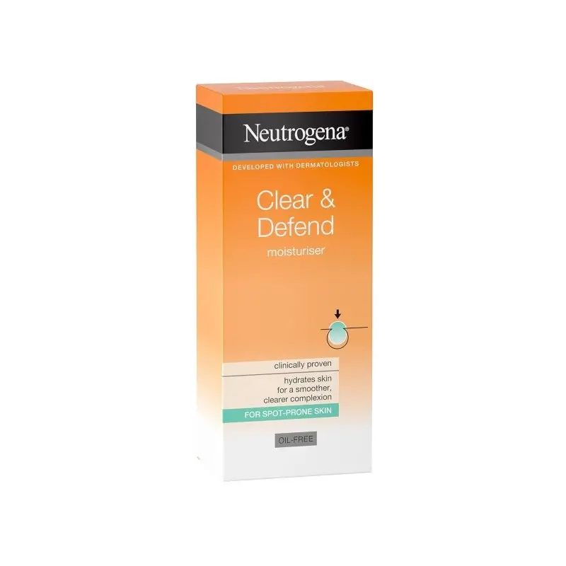 نوتروژینا کرم مرطوب کننده کلیر اند دفند پوست جوش دار زنانه - Neutrogena Cear and defend acne Cream نوتروژینا کرم مرطوب کننده کلیر اند دفند پوست جوش دار زنانه - Neutrogena Cear and defend acne Cream