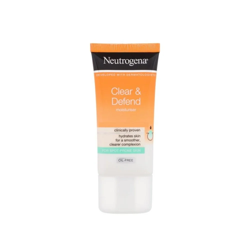 نوتروژینا کرم مرطوب کننده کلیر اند دفند پوست جوش دار زنانه - Neutrogena Cear and defend acne Cream نوتروژینا کرم مرطوب کننده کلیر اند دفند پوست جوش دار زنانه - Neutrogena Cear and defend acne Cream