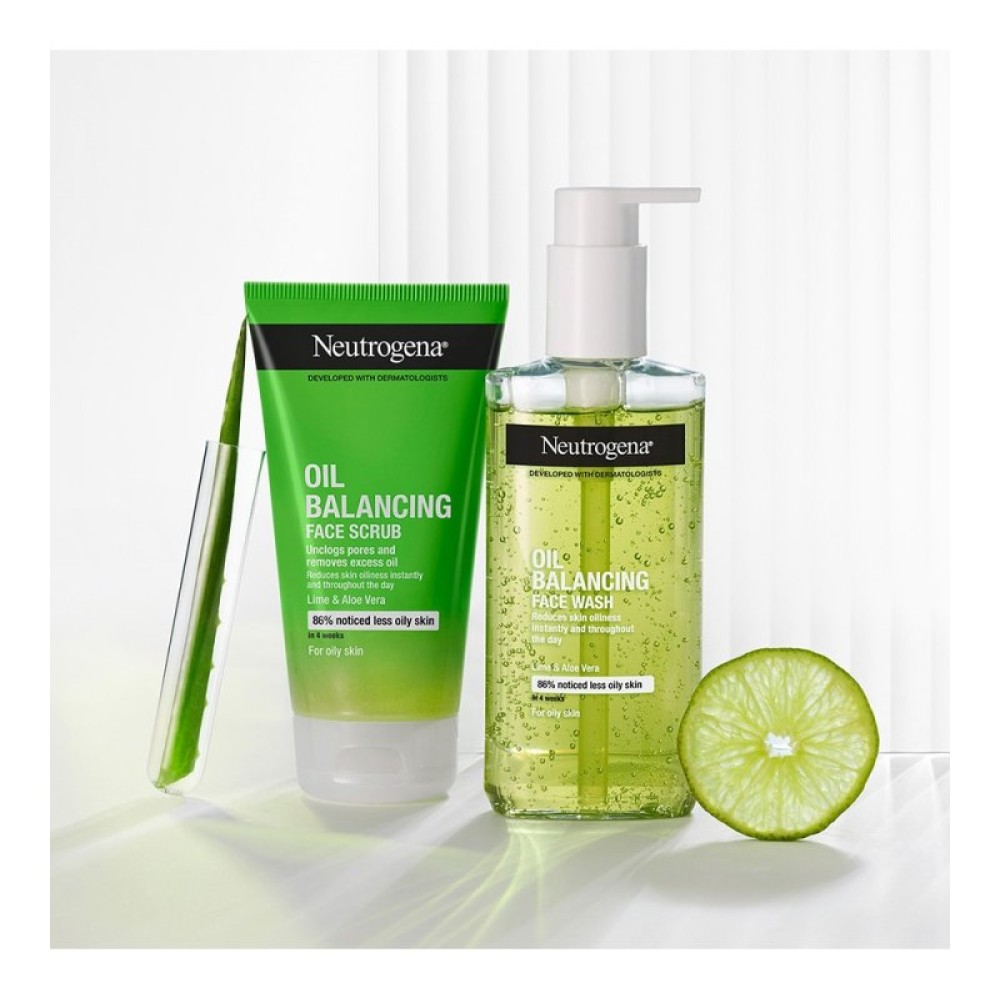 نوتروژینا ژل پاک کننده آرایش اویل بالانسینگ نوتروژینا  - Neutrogena Oil Balancing Gel Facial Wash Neutrogena