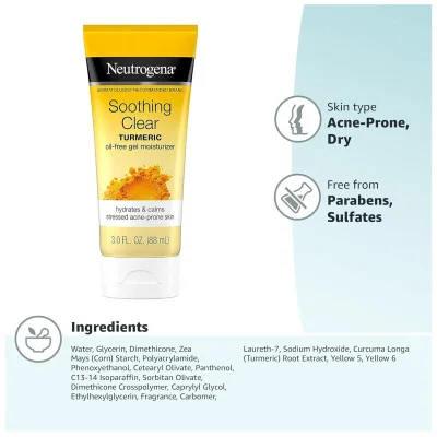 نوتروژینا ژل مرطوب کننده سوتینگ کلیر نوتروژینا زنانه - Neutrogena Soothing Clear moisturizer Gel Combination skin